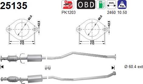 AS 25135 - Каталізатор autozip.com.ua
