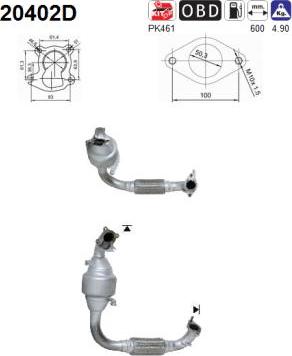 AS 20402D - Каталізатор autozip.com.ua