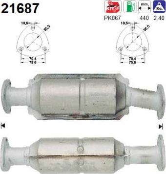 AS 21687 - Каталізатор autozip.com.ua
