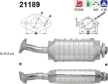 AS 21189 - Каталізатор autozip.com.ua