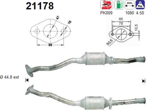 AS 21178 - Каталізатор autozip.com.ua