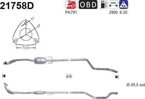 AS 21758D - Каталізатор autozip.com.ua