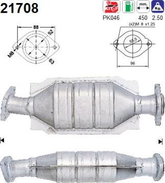 AS 21708 - Каталізатор autozip.com.ua