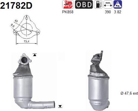 AS 21782D - Каталізатор autozip.com.ua