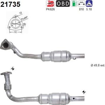 AS 21735 - Каталізатор autozip.com.ua