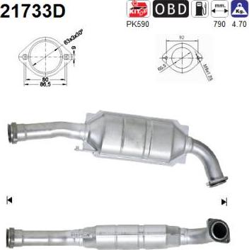 AS 21733D - Каталізатор autozip.com.ua