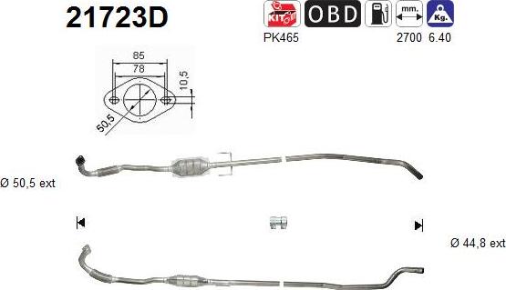 AS 21723D - Каталізатор autozip.com.ua