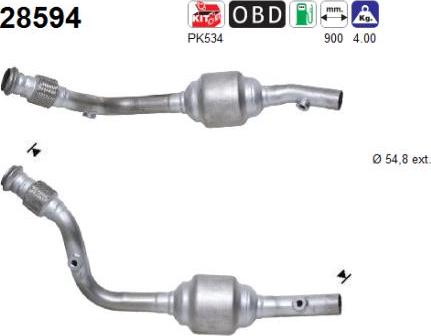 AS 28594 - Каталізатор autozip.com.ua