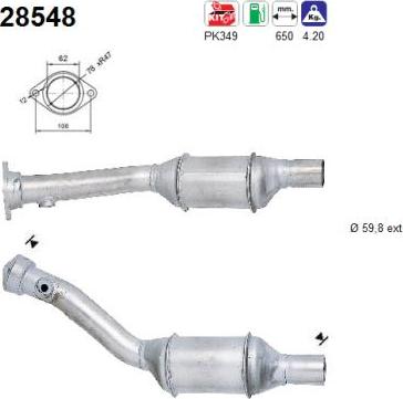 AS 28548 - Каталізатор autozip.com.ua