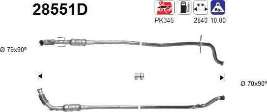 AS 28551D - Каталізатор autozip.com.ua