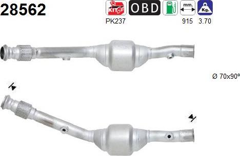 AS 28562 - Каталізатор autozip.com.ua