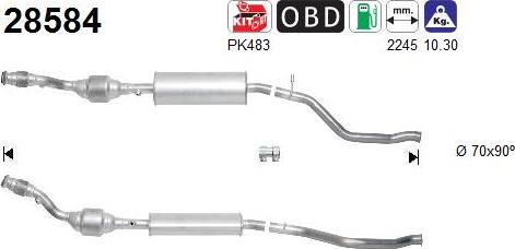 AS 28584 - Каталізатор autozip.com.ua