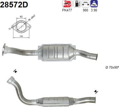 AS 28572D - Каталізатор autozip.com.ua