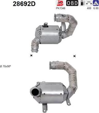AS 28692D - Каталізатор autozip.com.ua