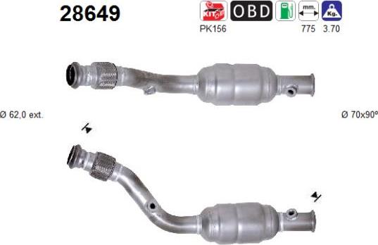 AS 28649 - Каталізатор autozip.com.ua