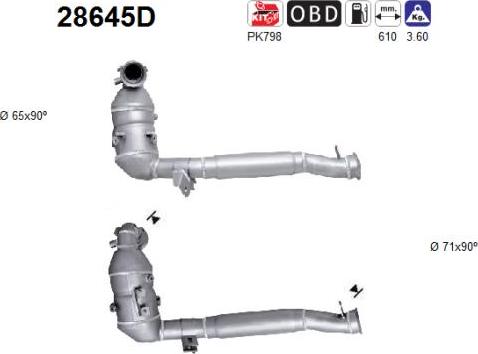 AS 28645D - Каталізатор autozip.com.ua