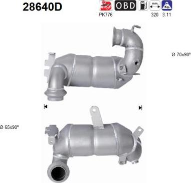 AS 28640D - Каталізатор autozip.com.ua