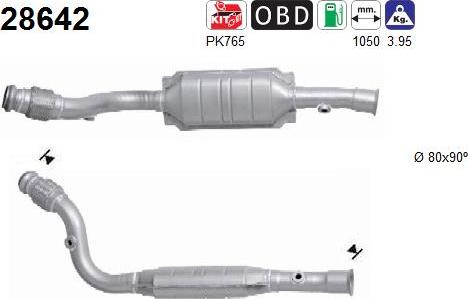 AS 28642 - Каталізатор autozip.com.ua