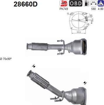 AS 28660D - Каталізатор autozip.com.ua