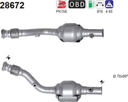 AS 28672 - Каталізатор autozip.com.ua