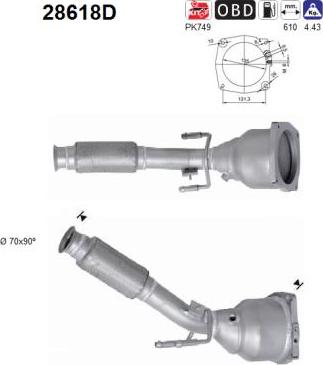 AS 28618D - Каталізатор autozip.com.ua