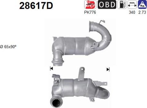 AS 28617D - Каталізатор autozip.com.ua