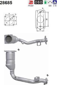 AS 28685 - Каталізатор autozip.com.ua