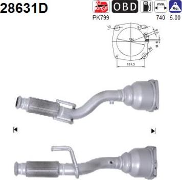 AS 28631D - Каталізатор autozip.com.ua