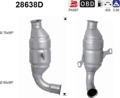 AS 28638D - Каталізатор autozip.com.ua