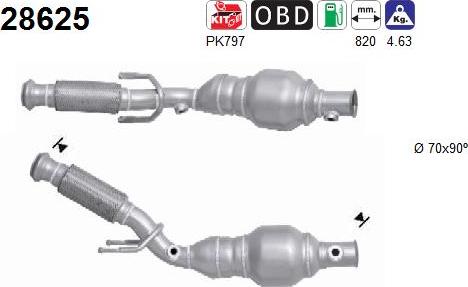 AS 28625 - Каталізатор autozip.com.ua