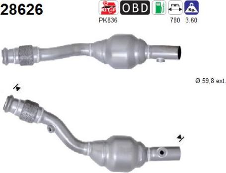 AS 28626 - Каталізатор autozip.com.ua