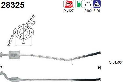 AS 28325 - Каталізатор autozip.com.ua