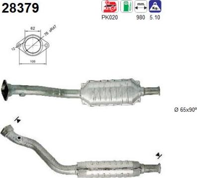 AS 28379 - Каталізатор autozip.com.ua