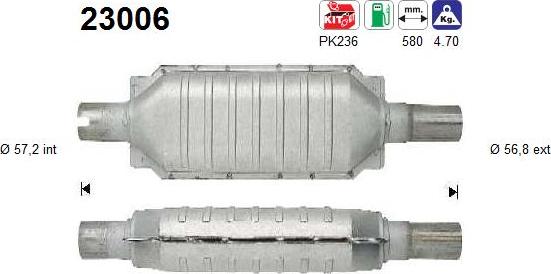 AS 23006 - Каталізатор autozip.com.ua