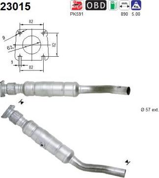 AS 23015 - Каталізатор autozip.com.ua