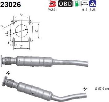 AS 23026 - Каталізатор autozip.com.ua