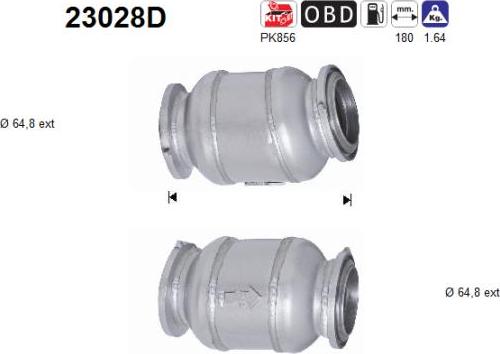 AS 23028D - Каталізатор autozip.com.ua