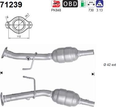 AS 71239 - Каталізатор autozip.com.ua