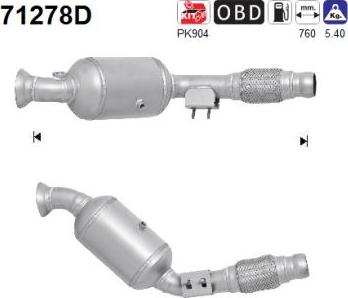 AS 71278D - Каталізатор autozip.com.ua