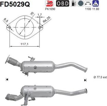 AS FD5029Q - Сажі / частковий фільтр, система вихлопу ОГ autozip.com.ua