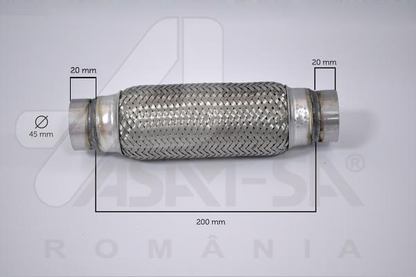 ASAM 60093 - Гофрована труба вихлопна система autozip.com.ua