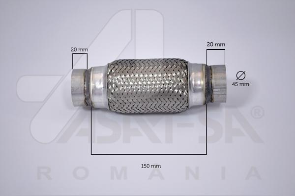 ASAM 60092 - Гофрована труба вихлопна система autozip.com.ua