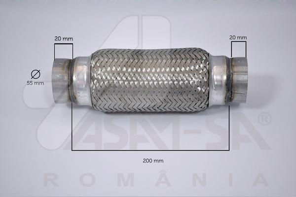 ASAM 60101 - Гофрована труба вихлопна система autozip.com.ua