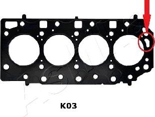 Ashika 46-0K-K03B - Прокладка, головка циліндра autozip.com.ua