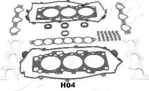 Ashika 48-0H-H04 - Комплект прокладок, головка циліндра autozip.com.ua