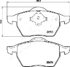 Ashika 50-00-0941 - Гальмівні колодки, дискові гальма autozip.com.ua