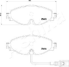 Ashika 50-00-0907 - Гальмівні колодки, дискові гальма autozip.com.ua