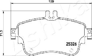 Ashika 50-00-0547 - Гальмівні колодки, дискові гальма autozip.com.ua