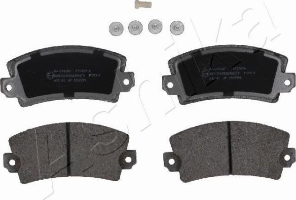 Ashika 50-00-0743 - Гальмівні колодки, дискові гальма autozip.com.ua