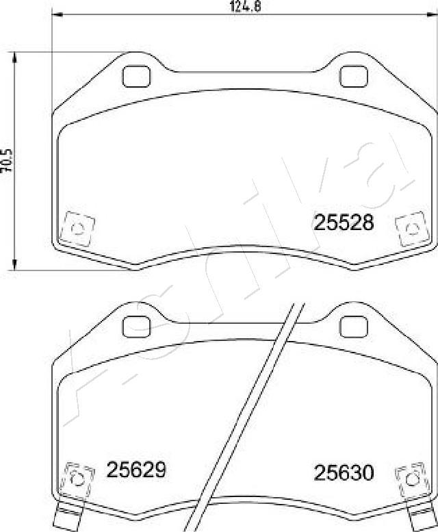 Ashika 50-03-3004 - Гальмівні колодки, дискові гальма autozip.com.ua